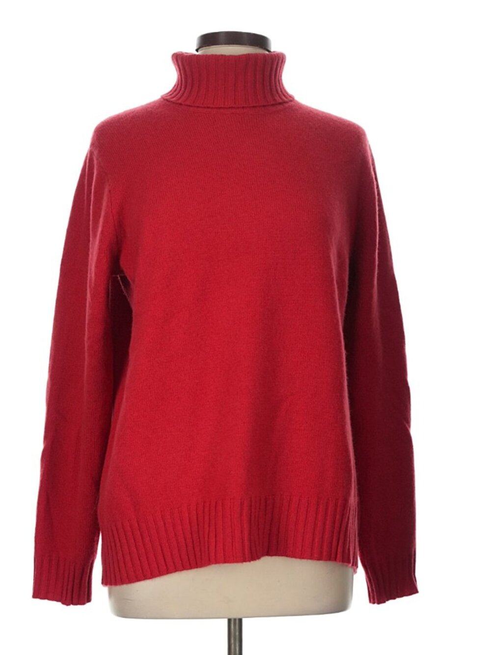 Uniqlo +J Jil Sander Cashmere Chunky Knit Turtleneck Sweater Red Size L Large